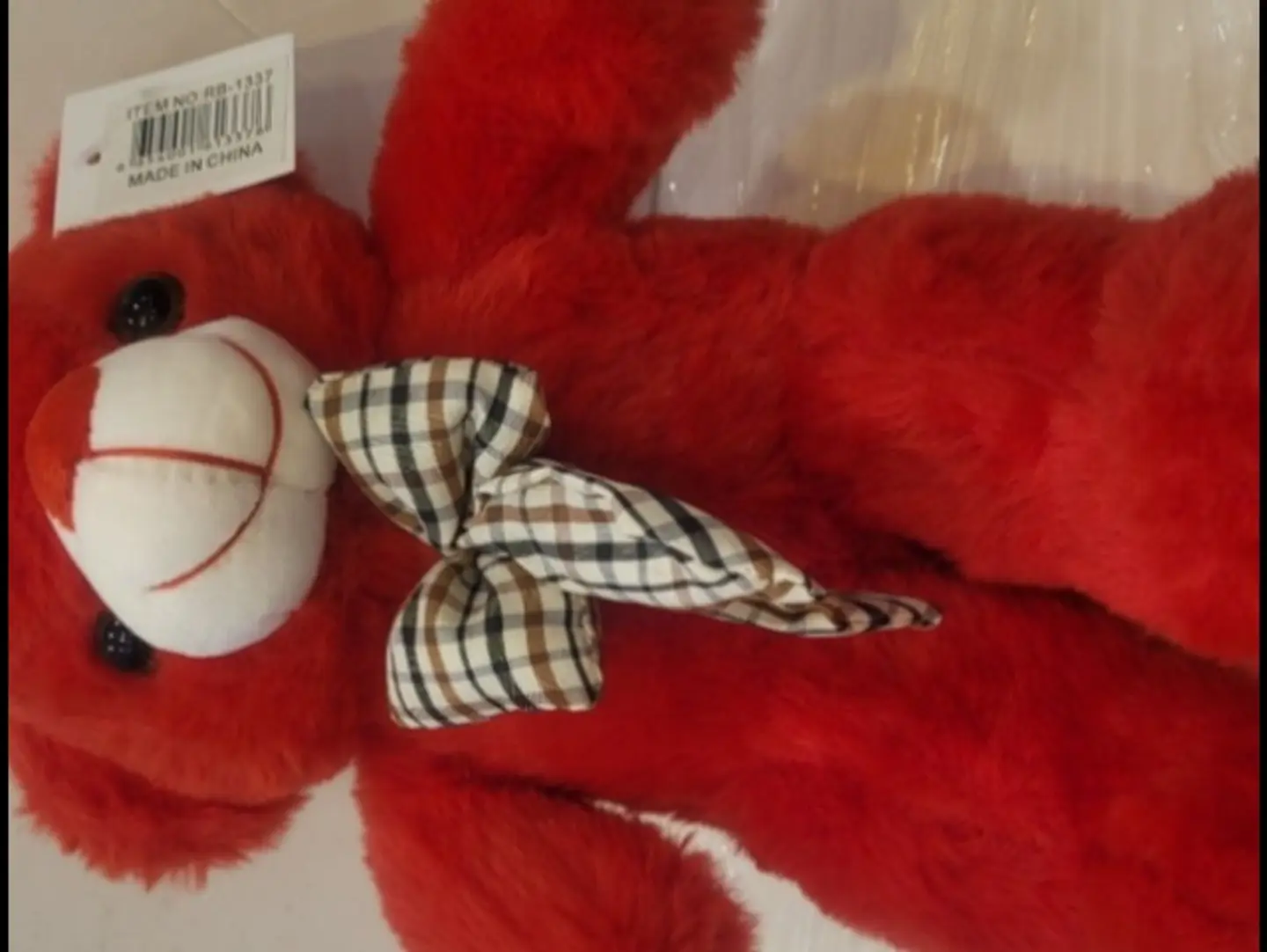 Red Teddy Bear With A Bow