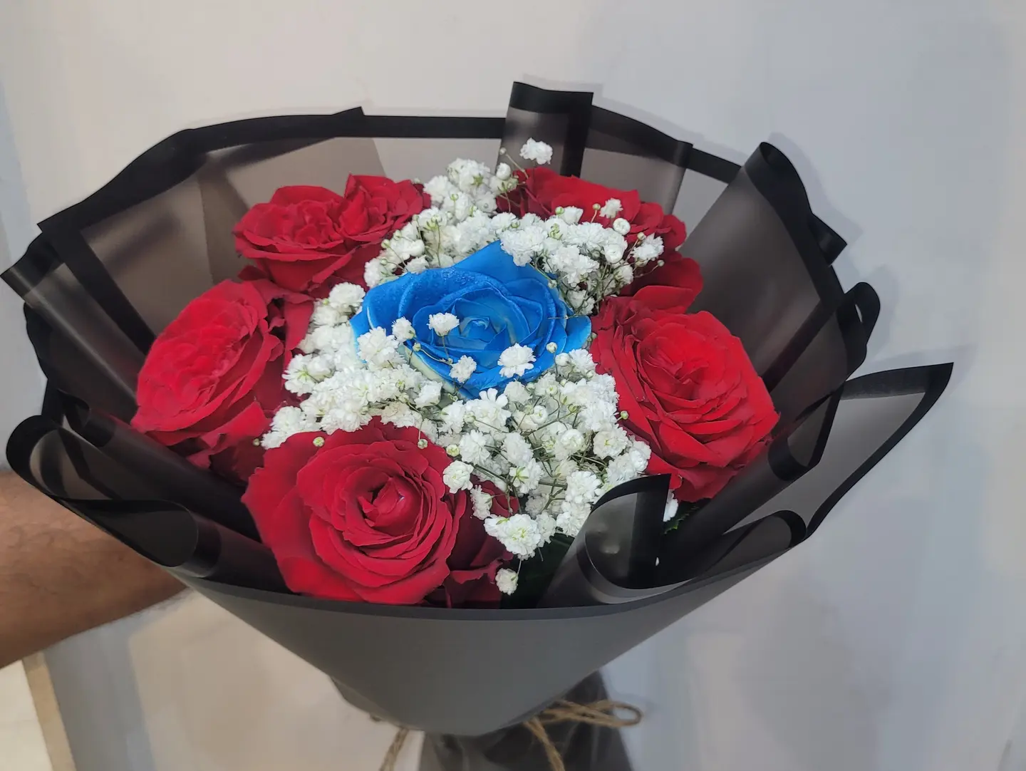 Blue And Red Bouquet