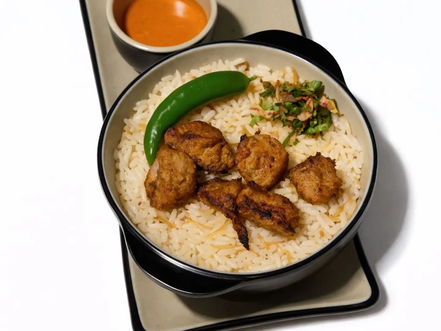 Rice With Chicken Pieces