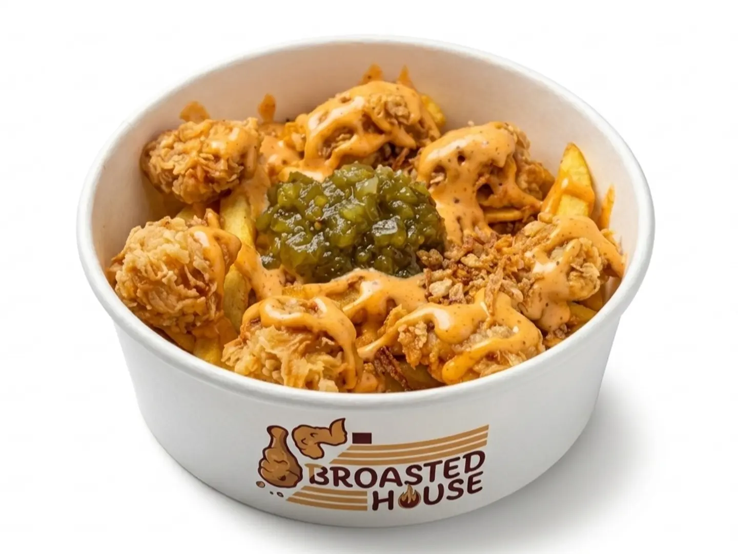 بطاطس مقلية بالدجاج بالصوص سجنتشر