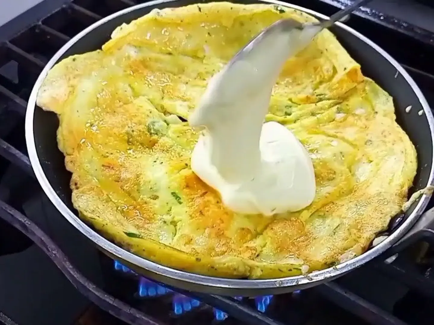 Fried Eggs With Cheese