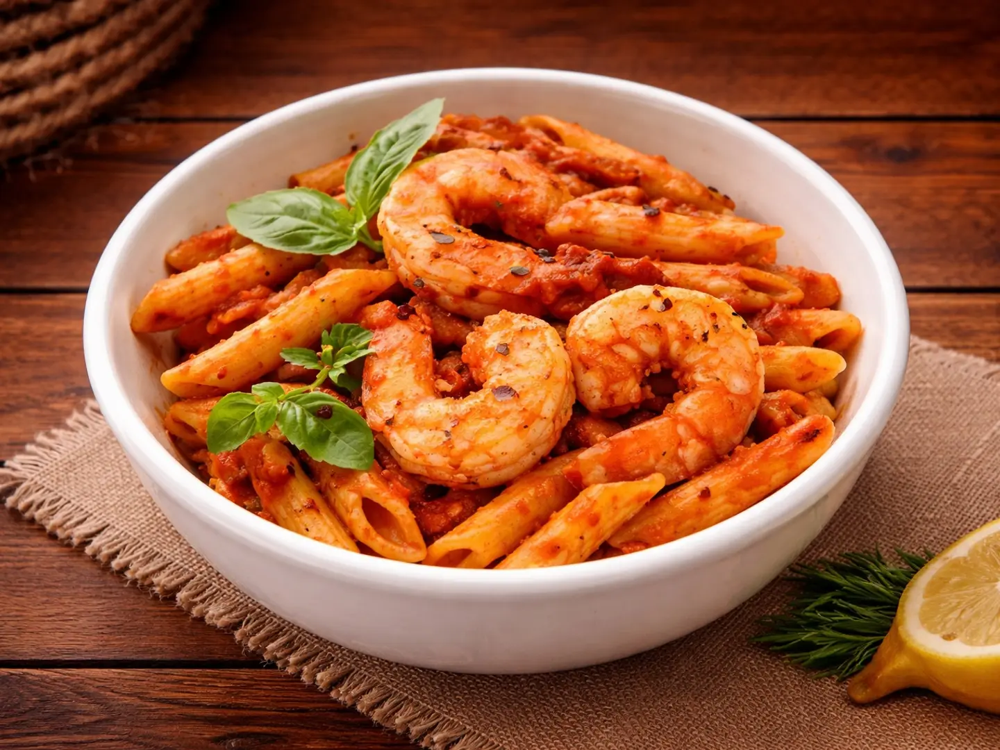 Penne Seafood Red Sauce
