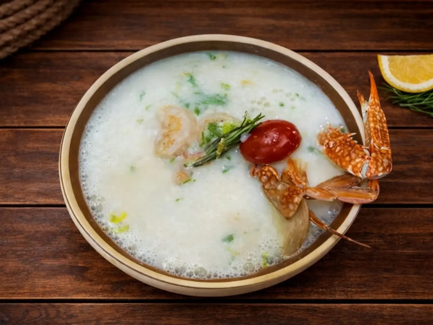 Seafood Soup With White Cream