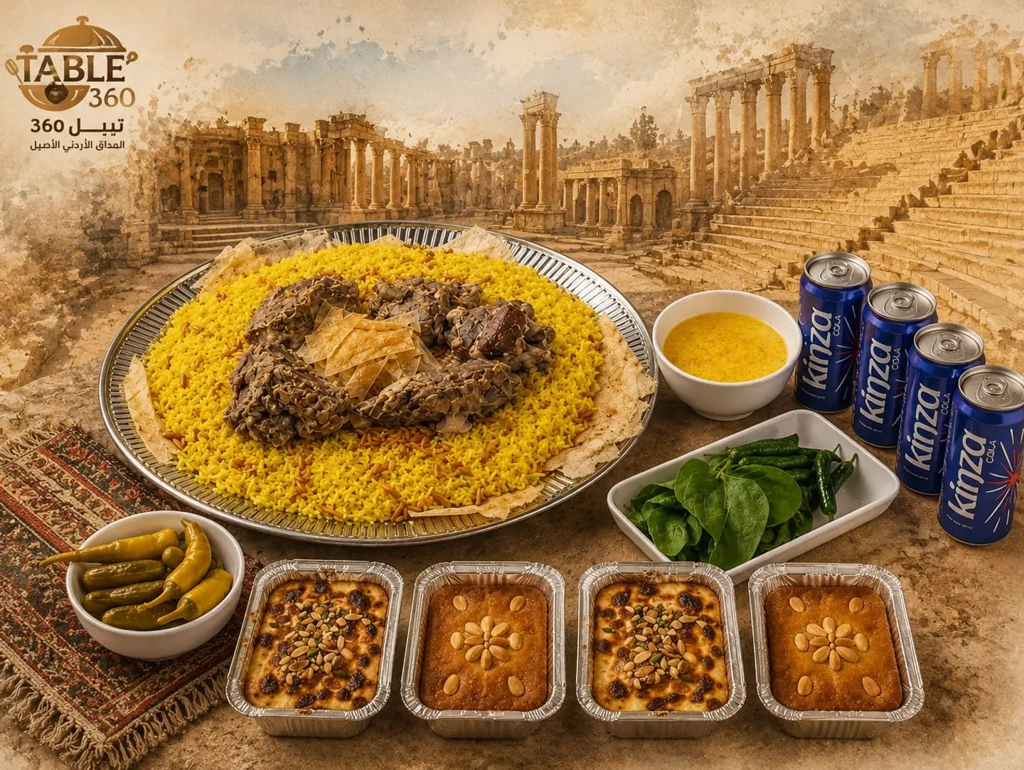 Plate Of Mansaf For 4 To 5 People - 5 Peoples