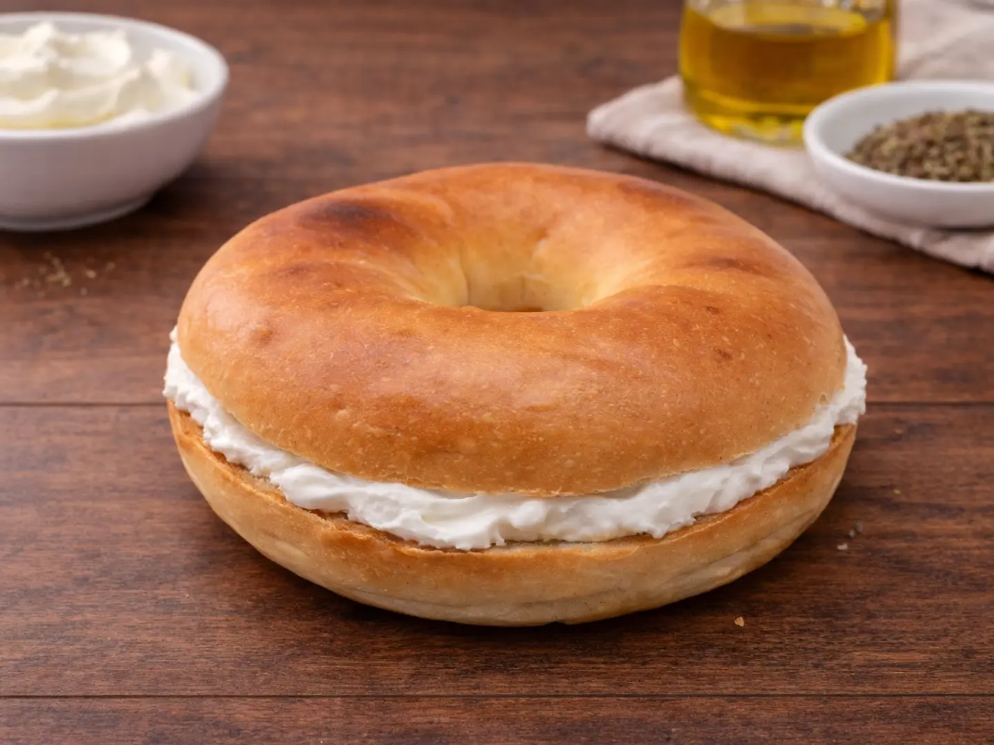 خبز البيغل - لبنة