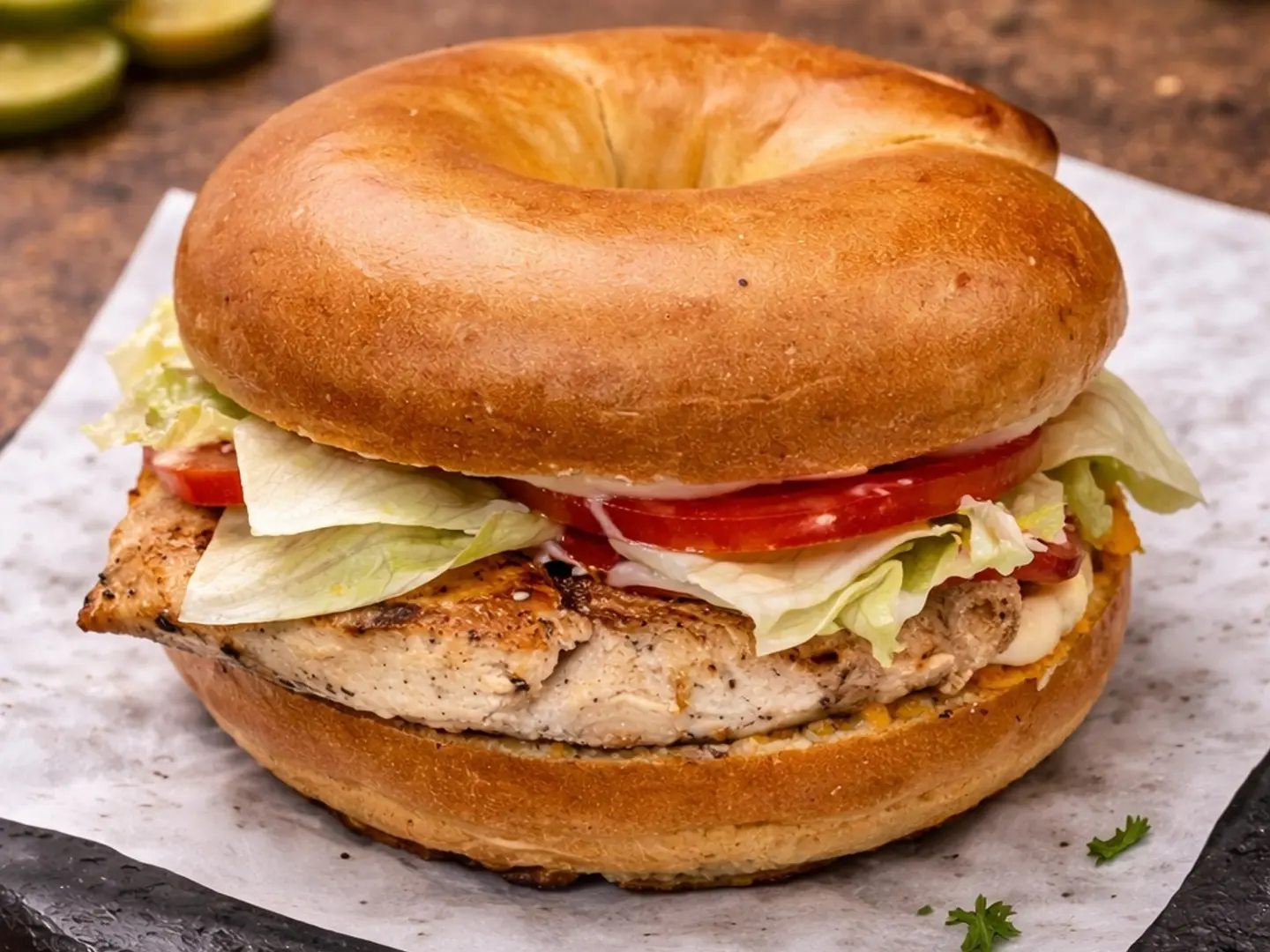 بيغل - دجاج مشوي