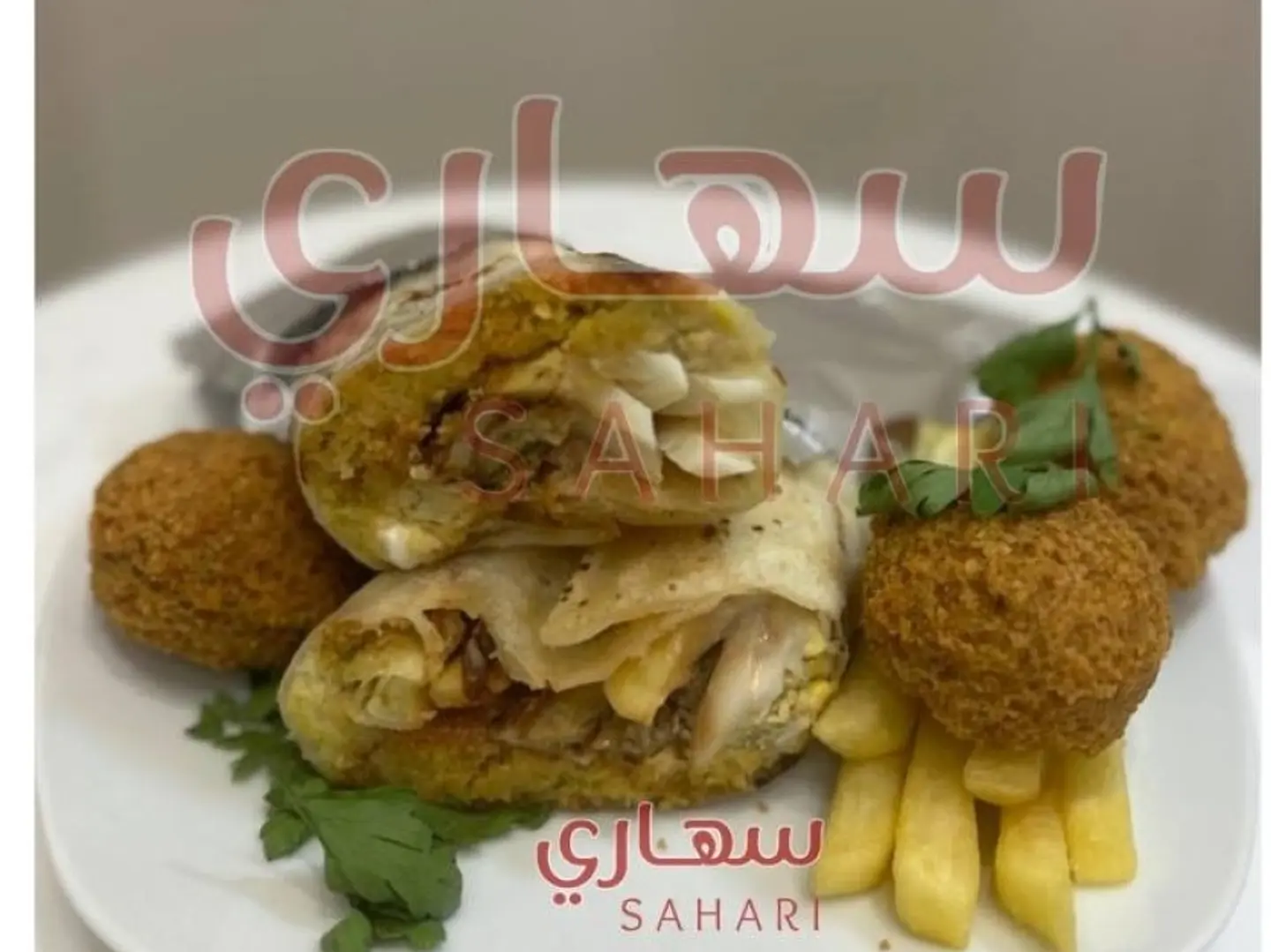 ساندوتش فلافل مشكل سهاري - خبز هندي