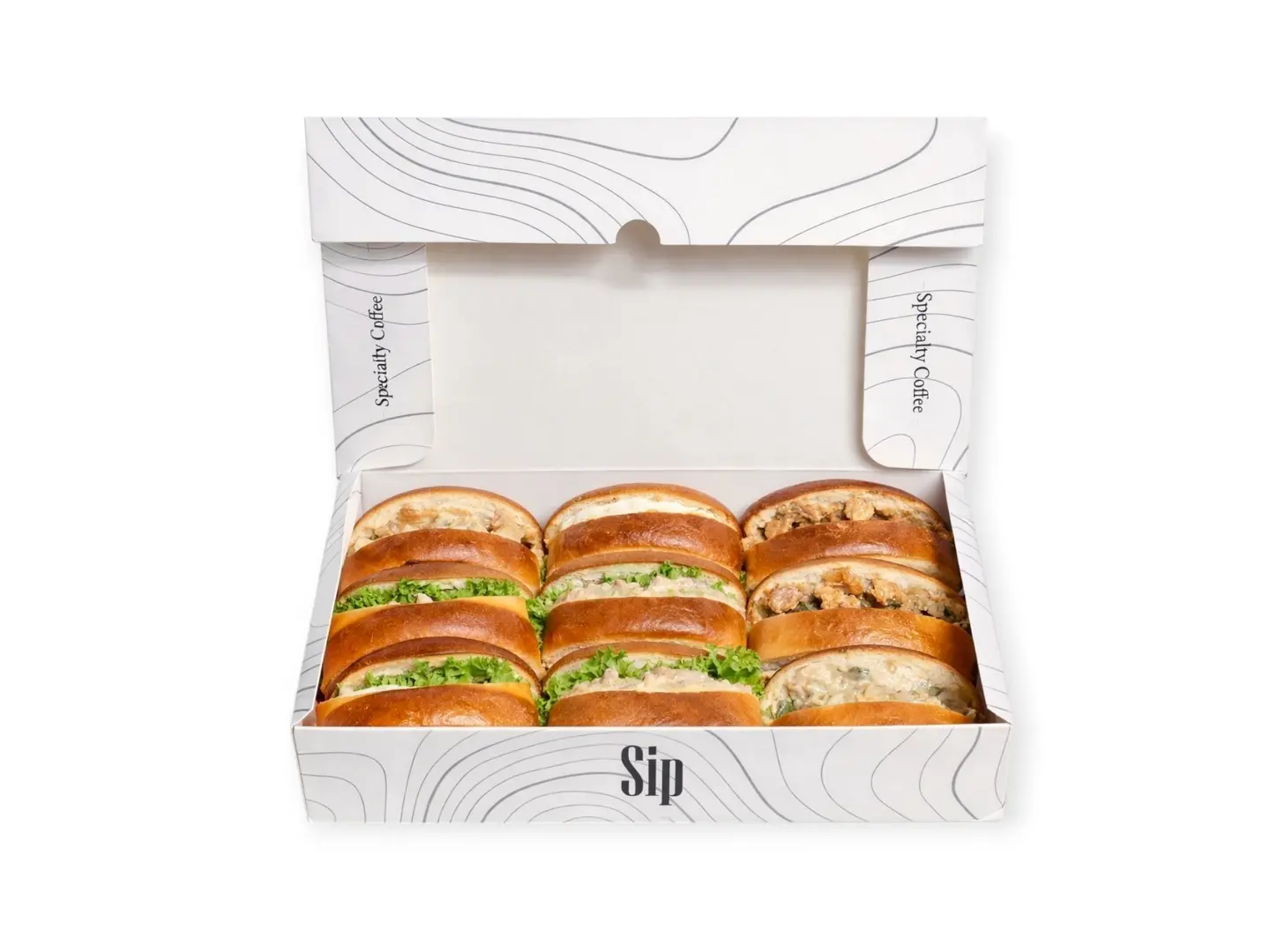 بوكس ميني بريوش ساندوتش عدد 9 حبات