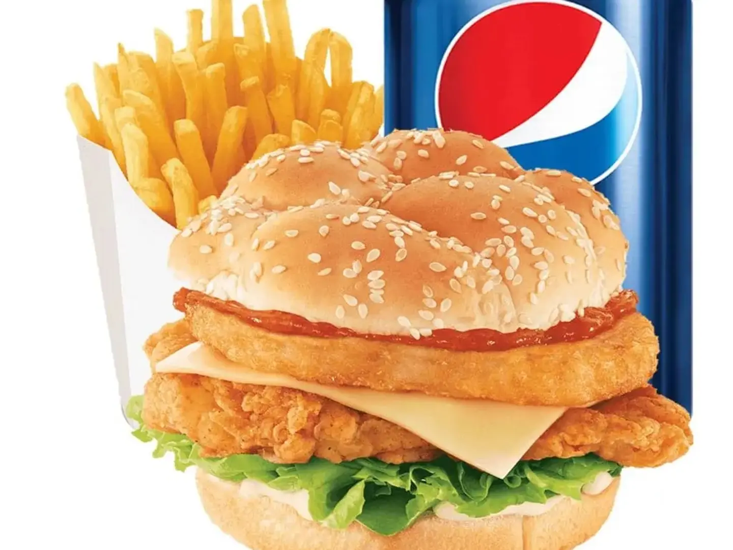 Double Chicken Burger Meal