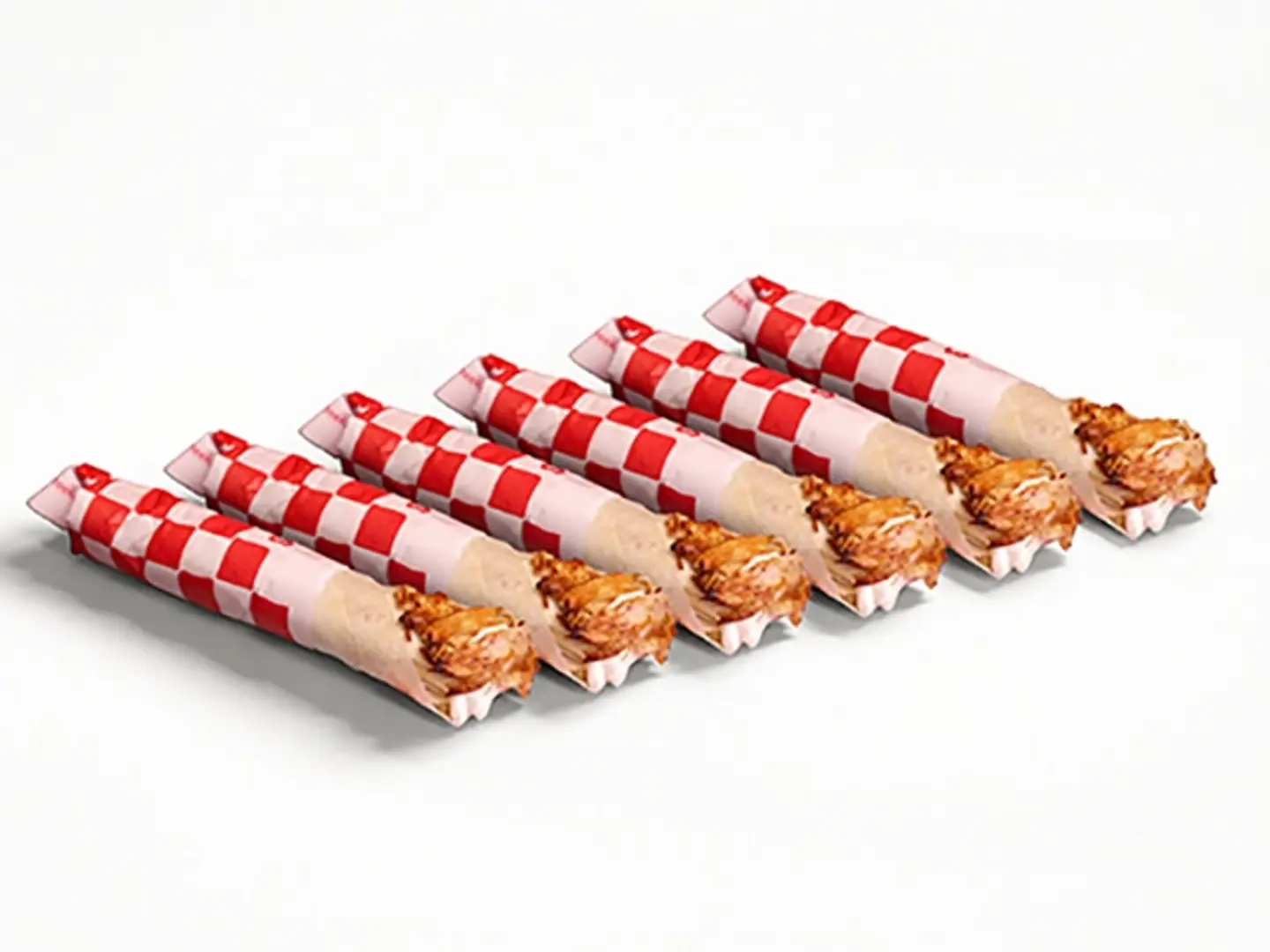 Six Large Shawarma Sandwiches