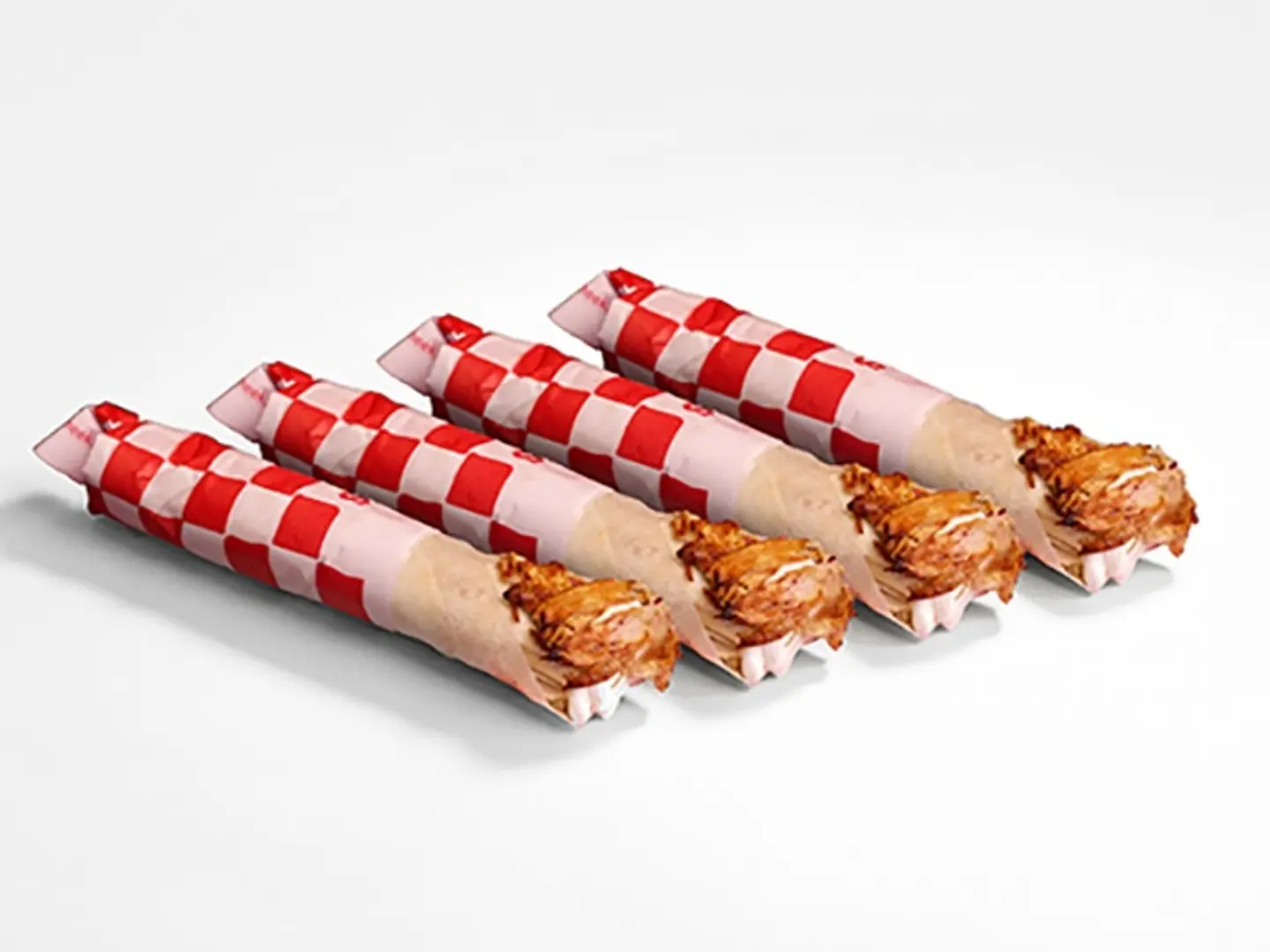 Four Large Shawarma Sandwiches