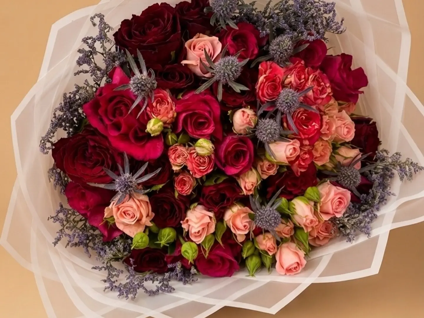 Rose And Thistle Bouquet