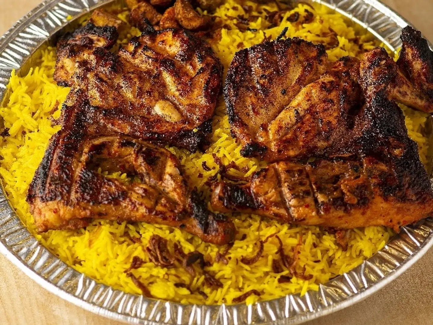 نص دجاج على الفحم