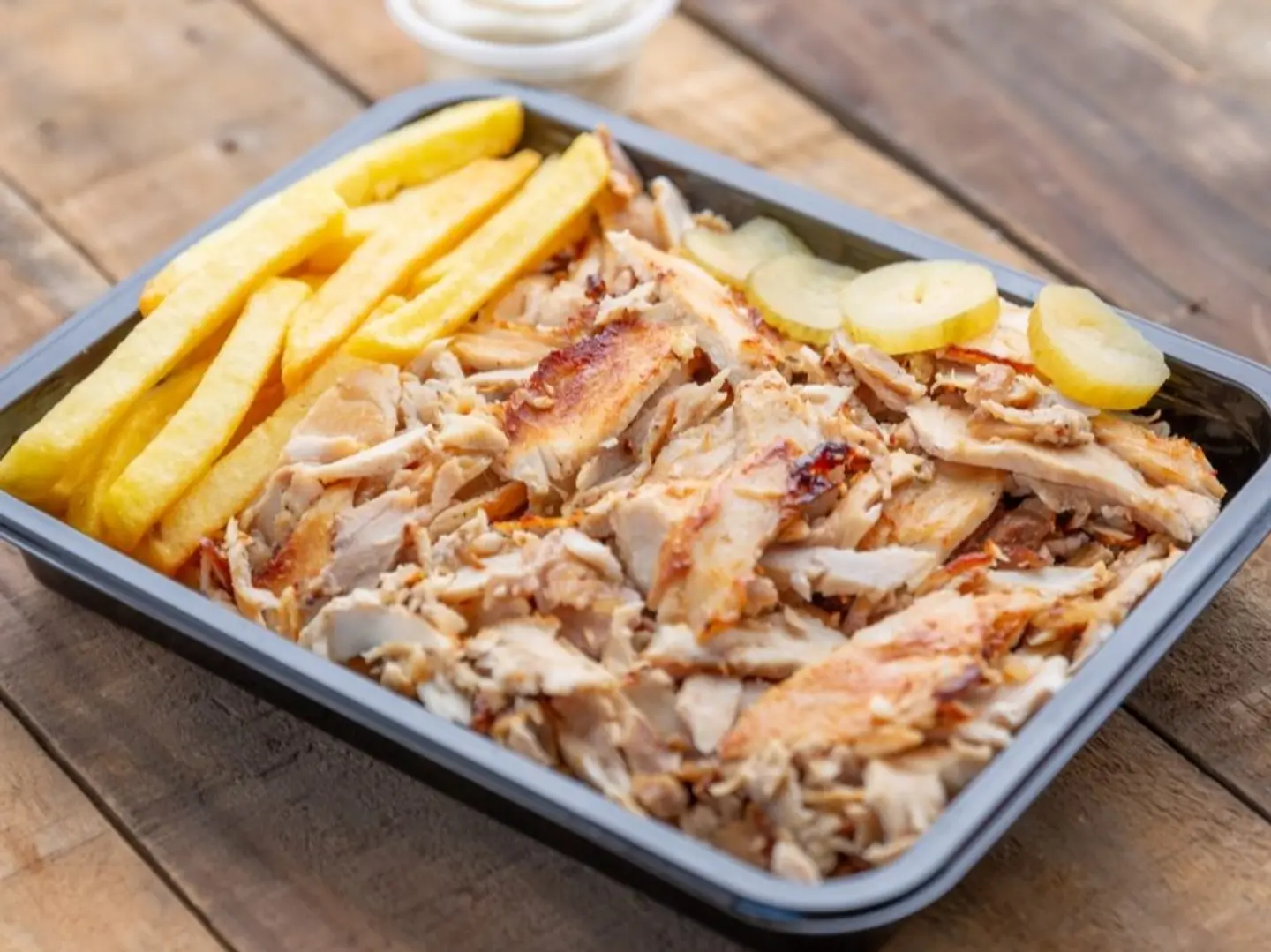 طبق شاورما وسط