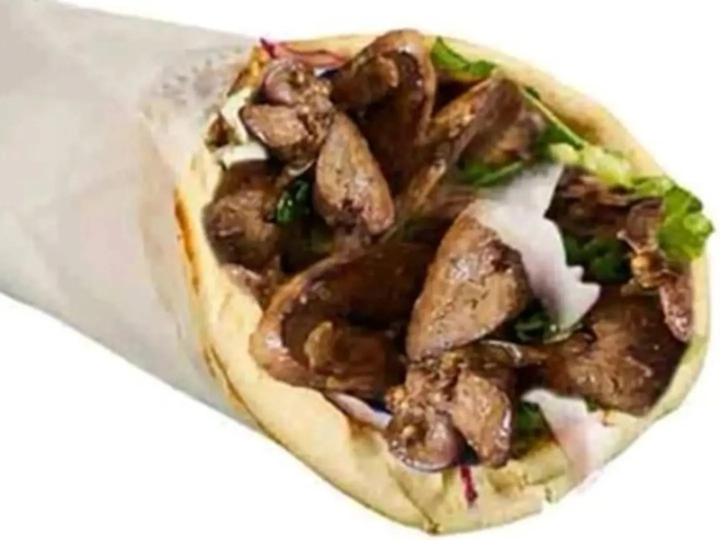 ساندويش كبدة خبز لبناني