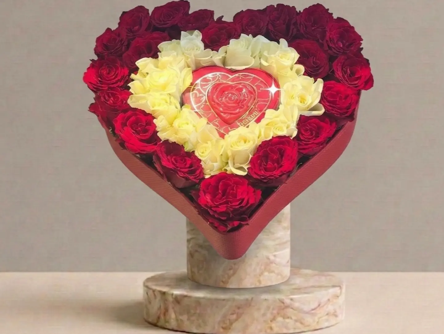 Heart Shaped Package With Chocolates, My Beautiful Garden