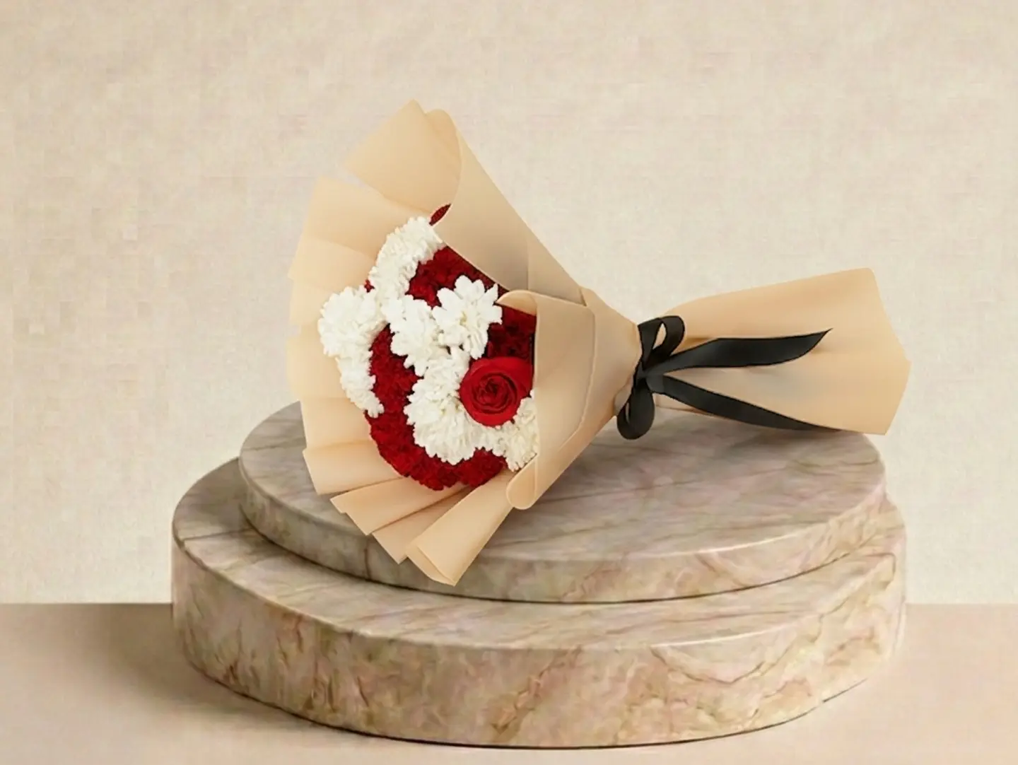 Arranged Bouquet Of Red Roses