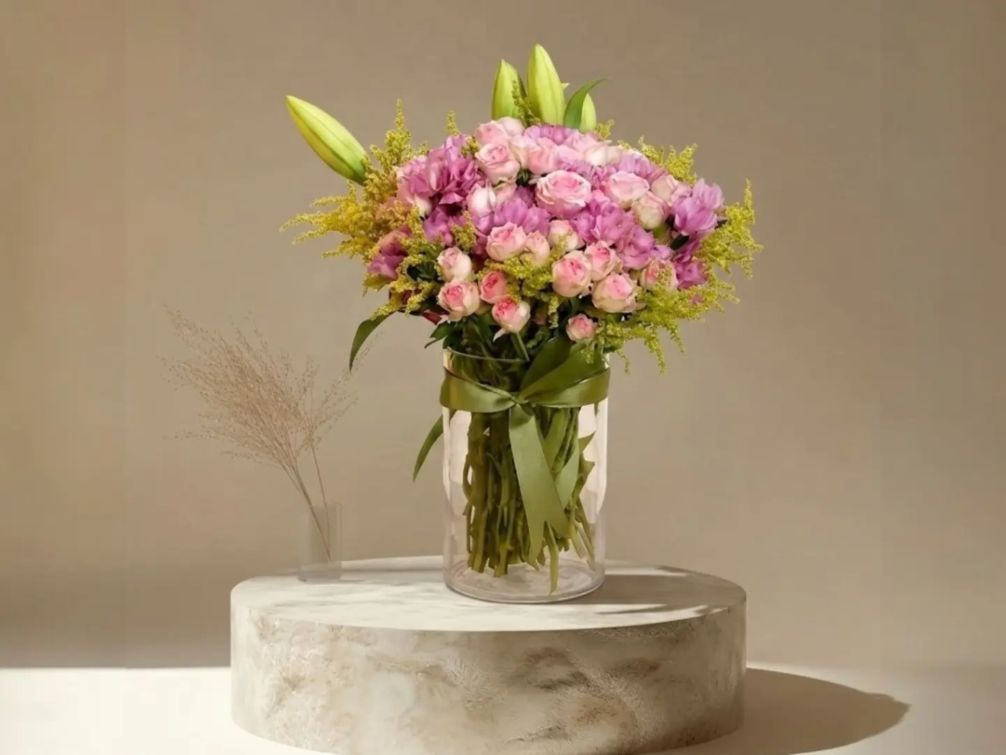 Pink Rose Vase