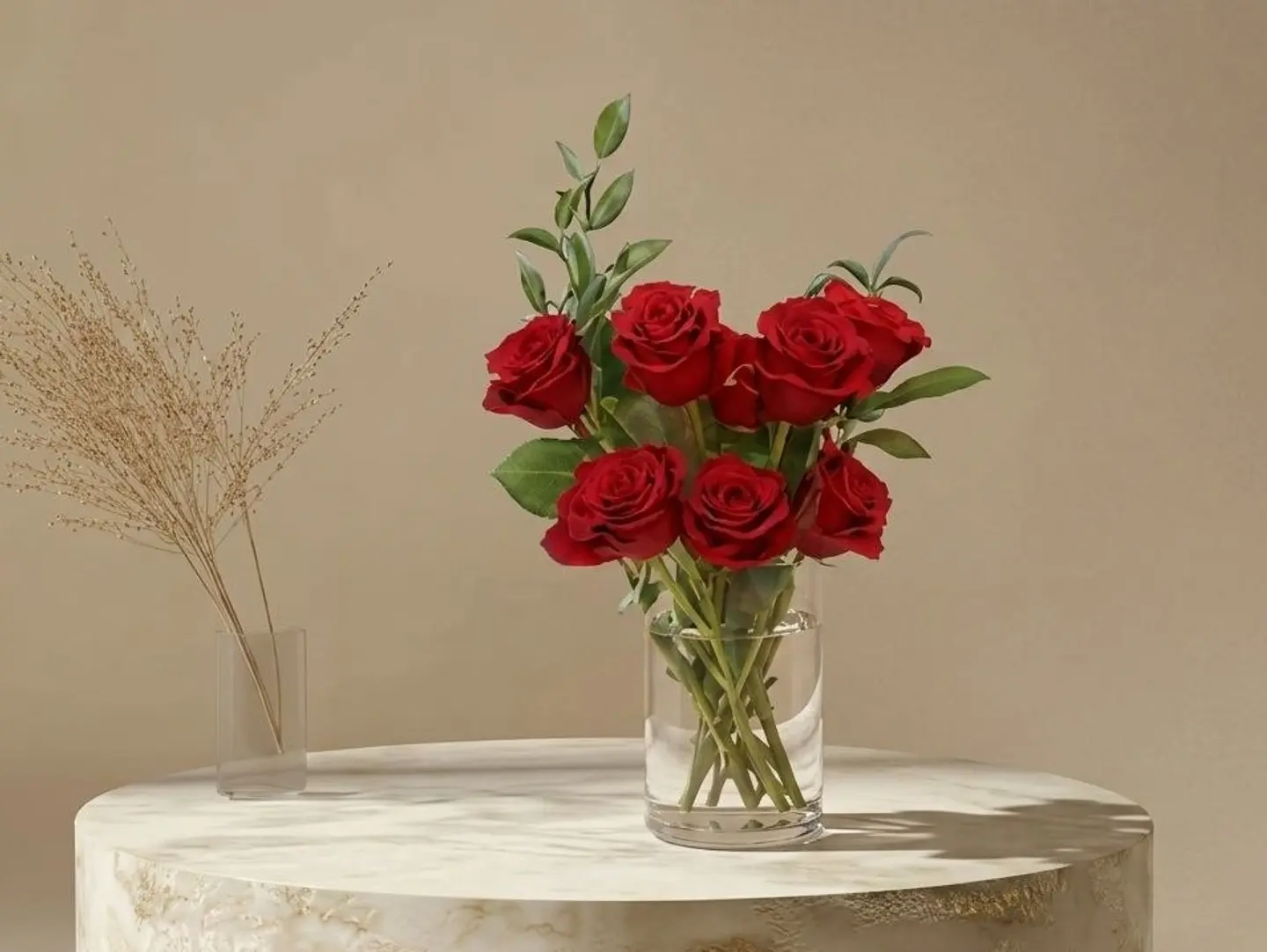 Red Rose Vase