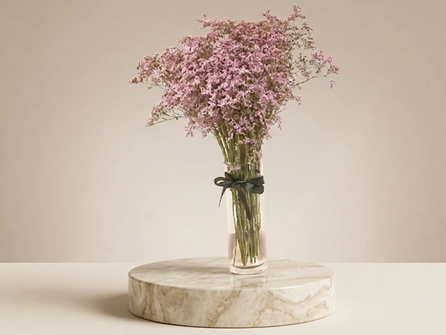 Pink Limonium Vase
