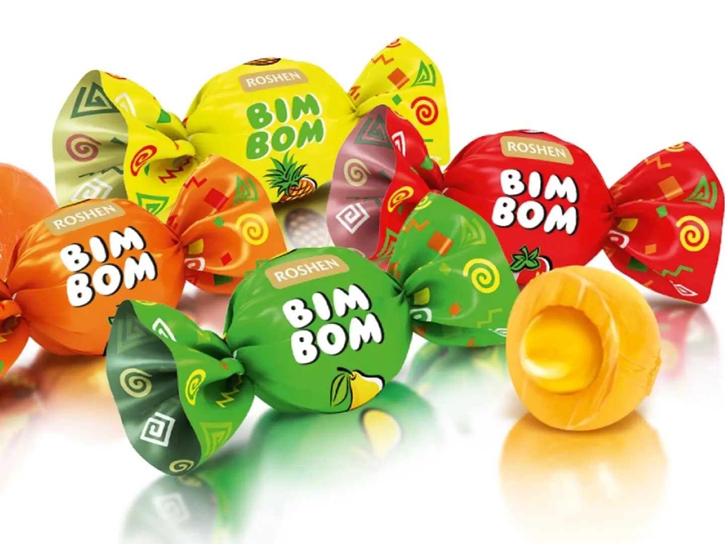 حلاوة روشين بيم بوم الصلبة فواكة ربع كيلو