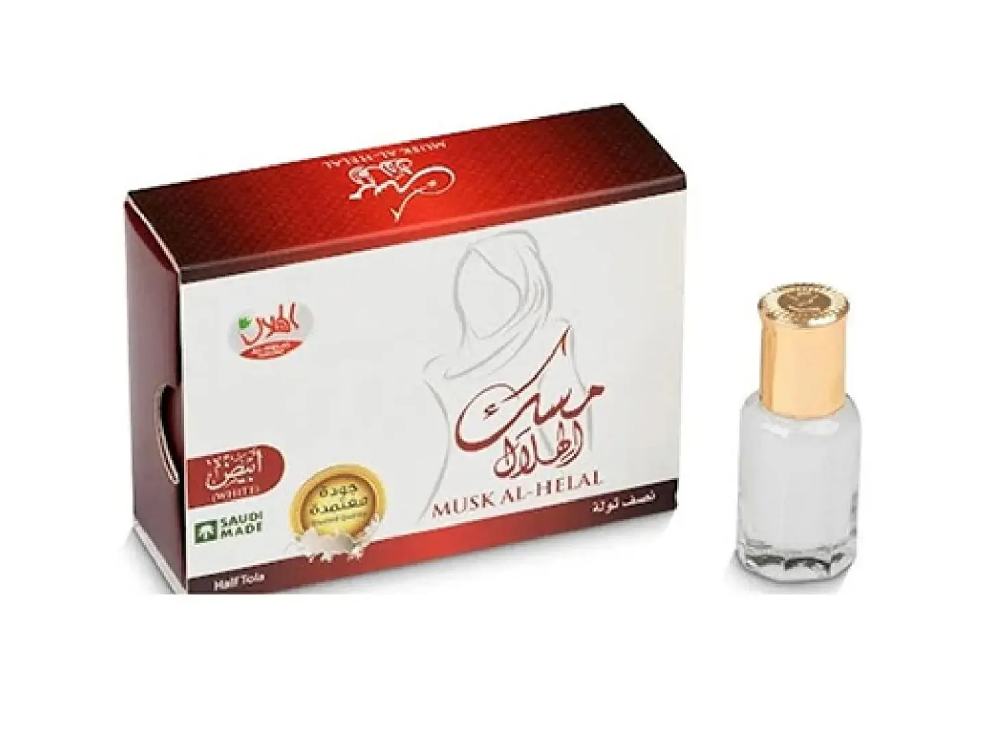 مسك الطهارة أبيض الهلال نصف تولة