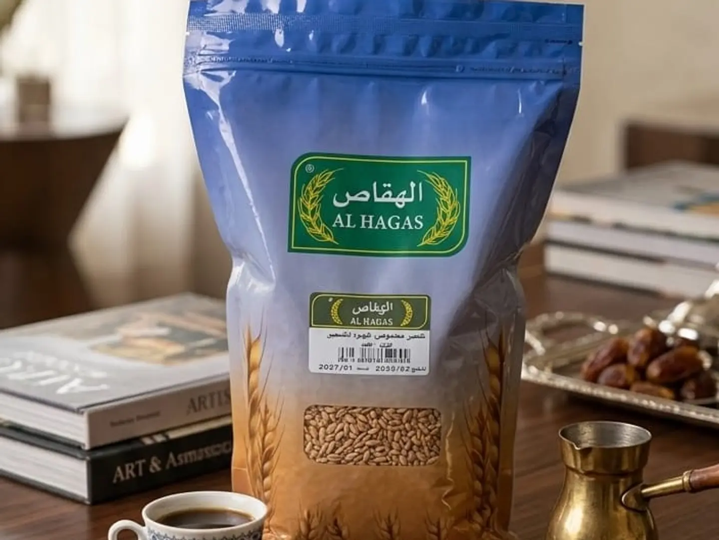 الهقاص - قهوة شعير محمص حب 1 كج