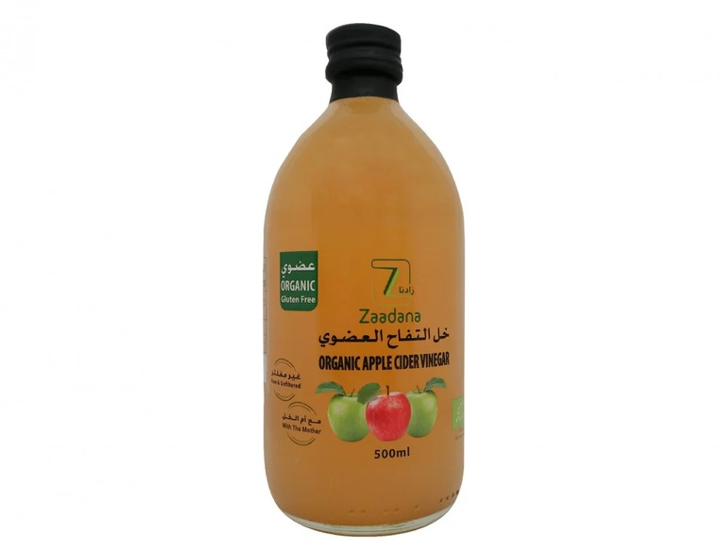 خل التفاح ايطالي عضوي زادنا 500 مل