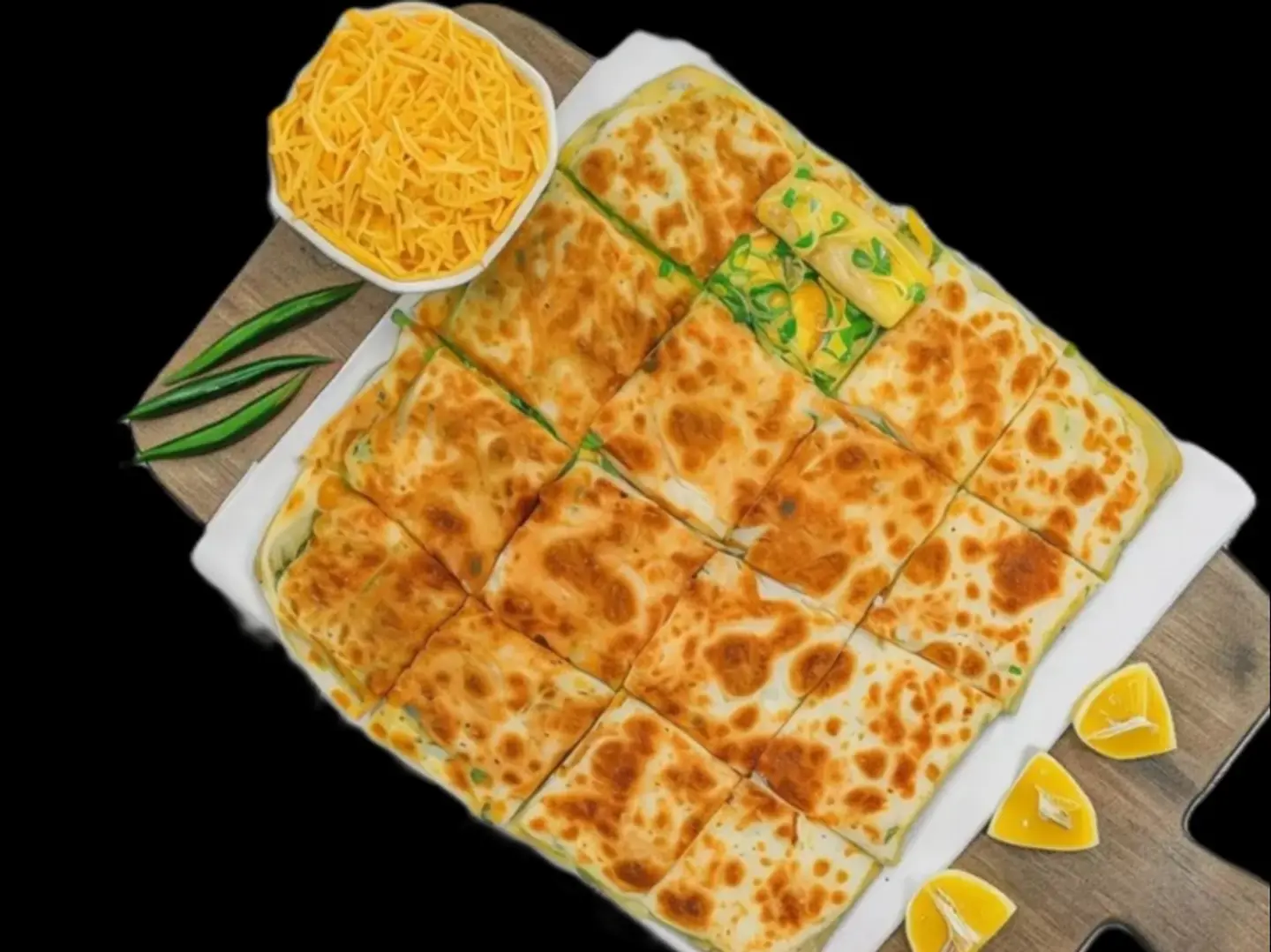Vegetable Mutabbaq With Cheddar Cheese