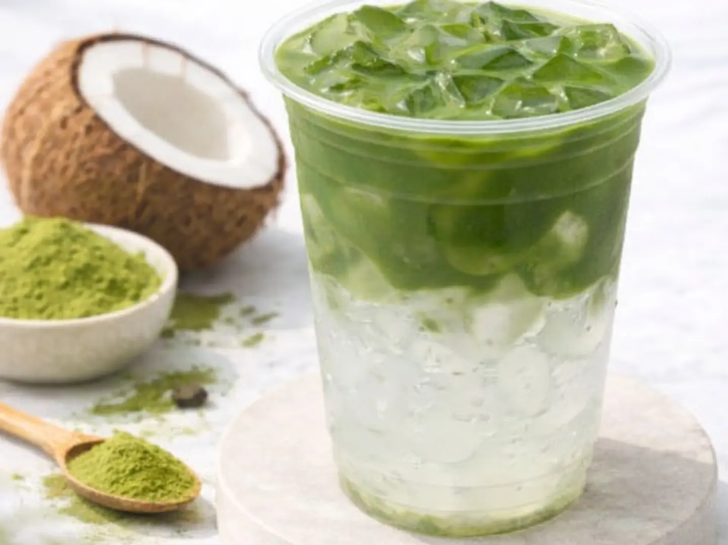 ماء جوز الهند بالماتشا