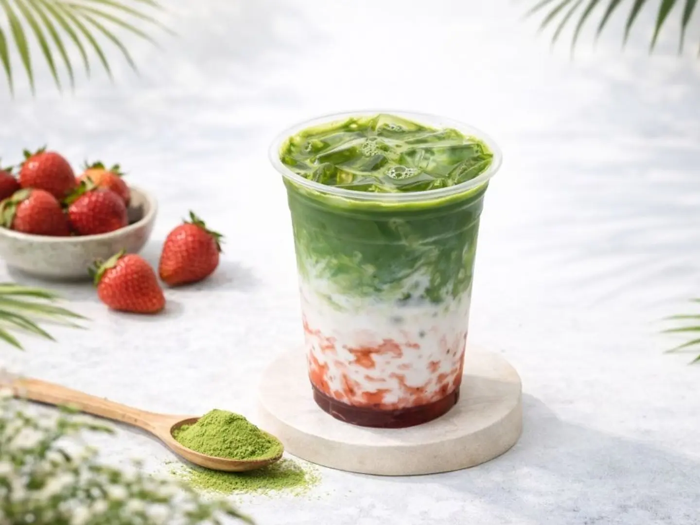 ماتشا بالفراولة