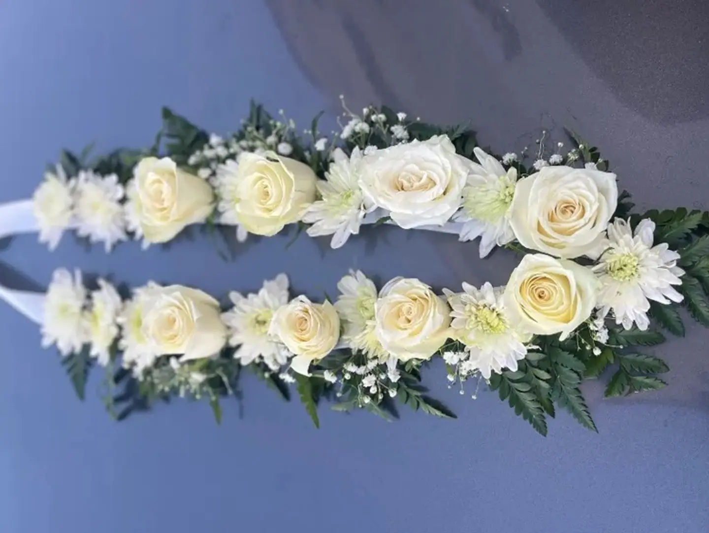 White Real Flower Necklace
