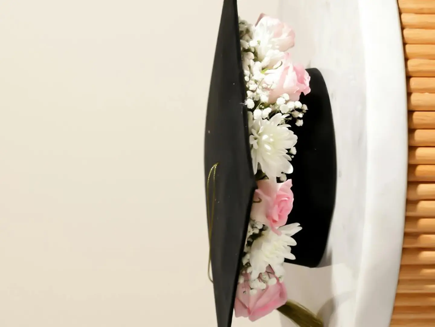 Fresh Flower Graduation Cap: