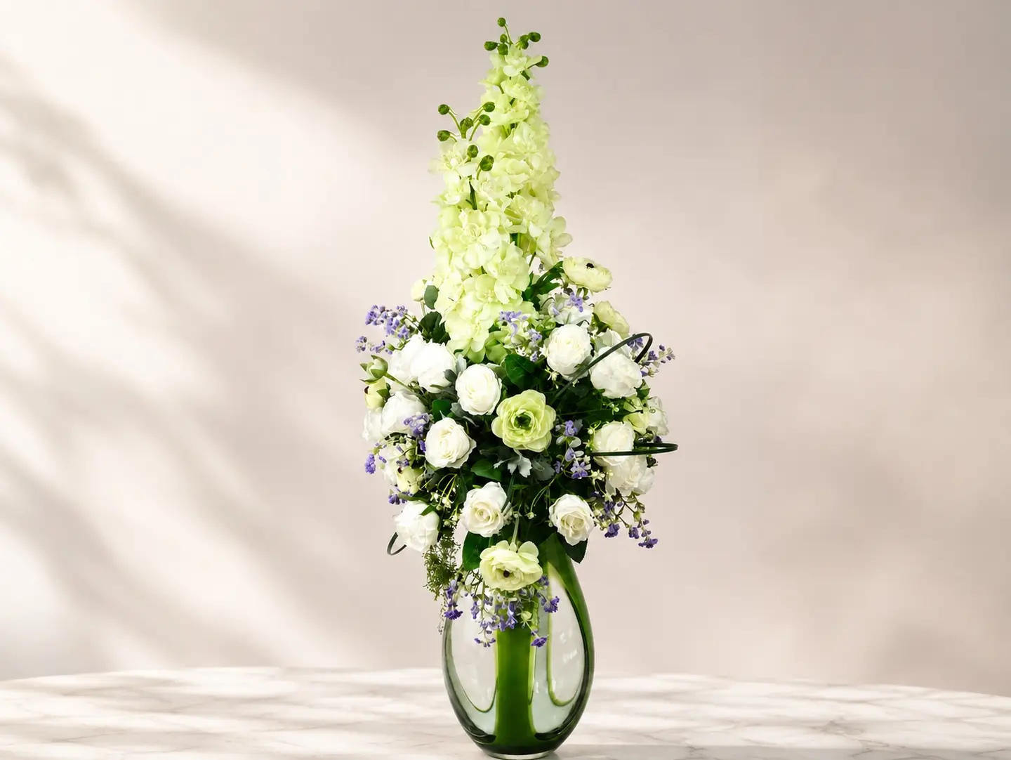Green Delphinium Vase