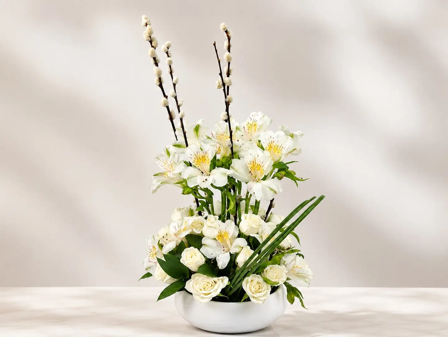 White Orchid Vase
