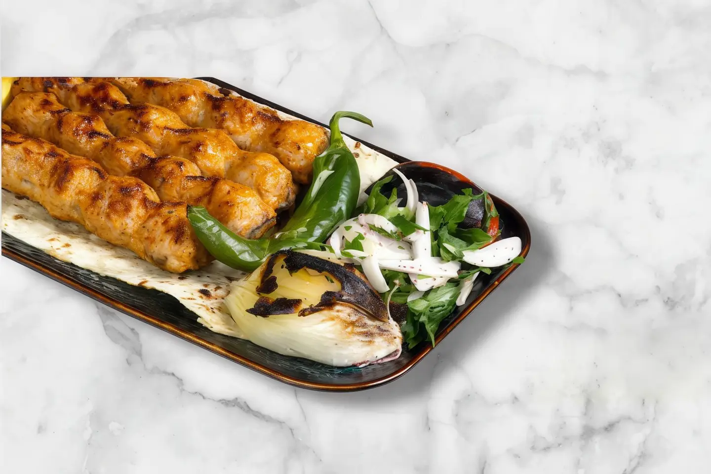 نصف كيلو كباب دجاج 8 اسياخ