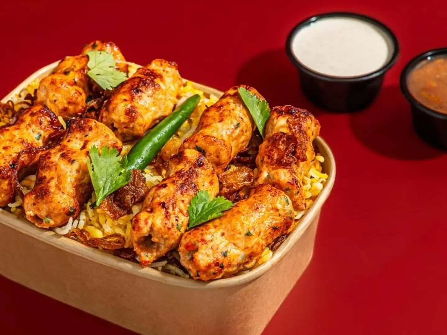 كباب دجاج مع رز