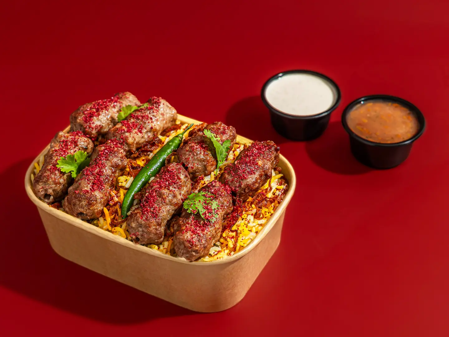 كباب لحم عراقي مع الرز