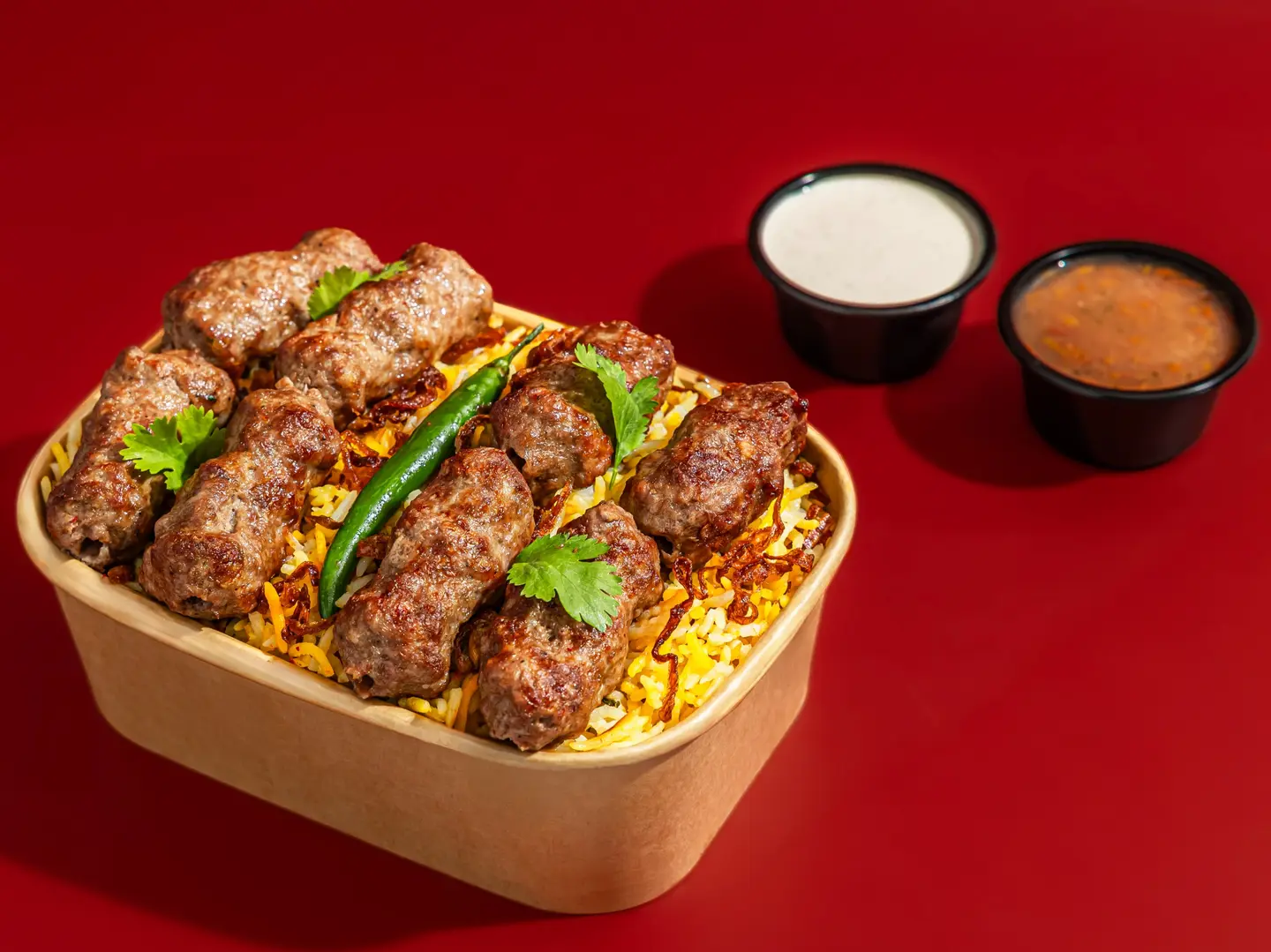 كباب لحم مع الرز