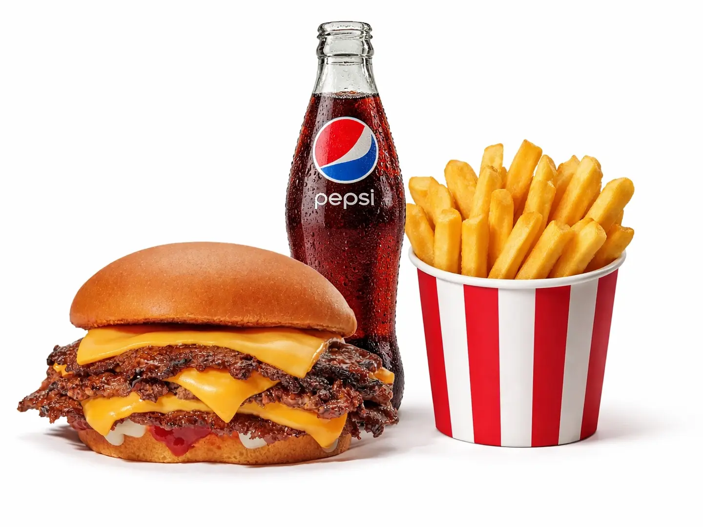 كلاسيك لحم دبل وجبة