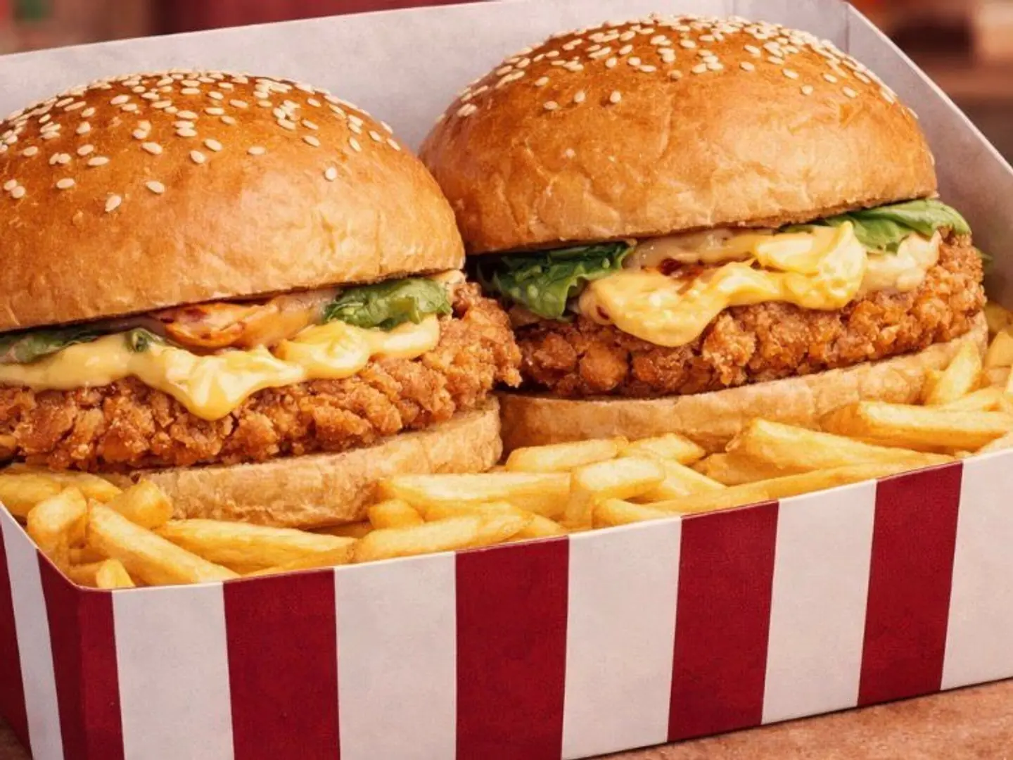 Box 2 Chicken Burgers With Fries