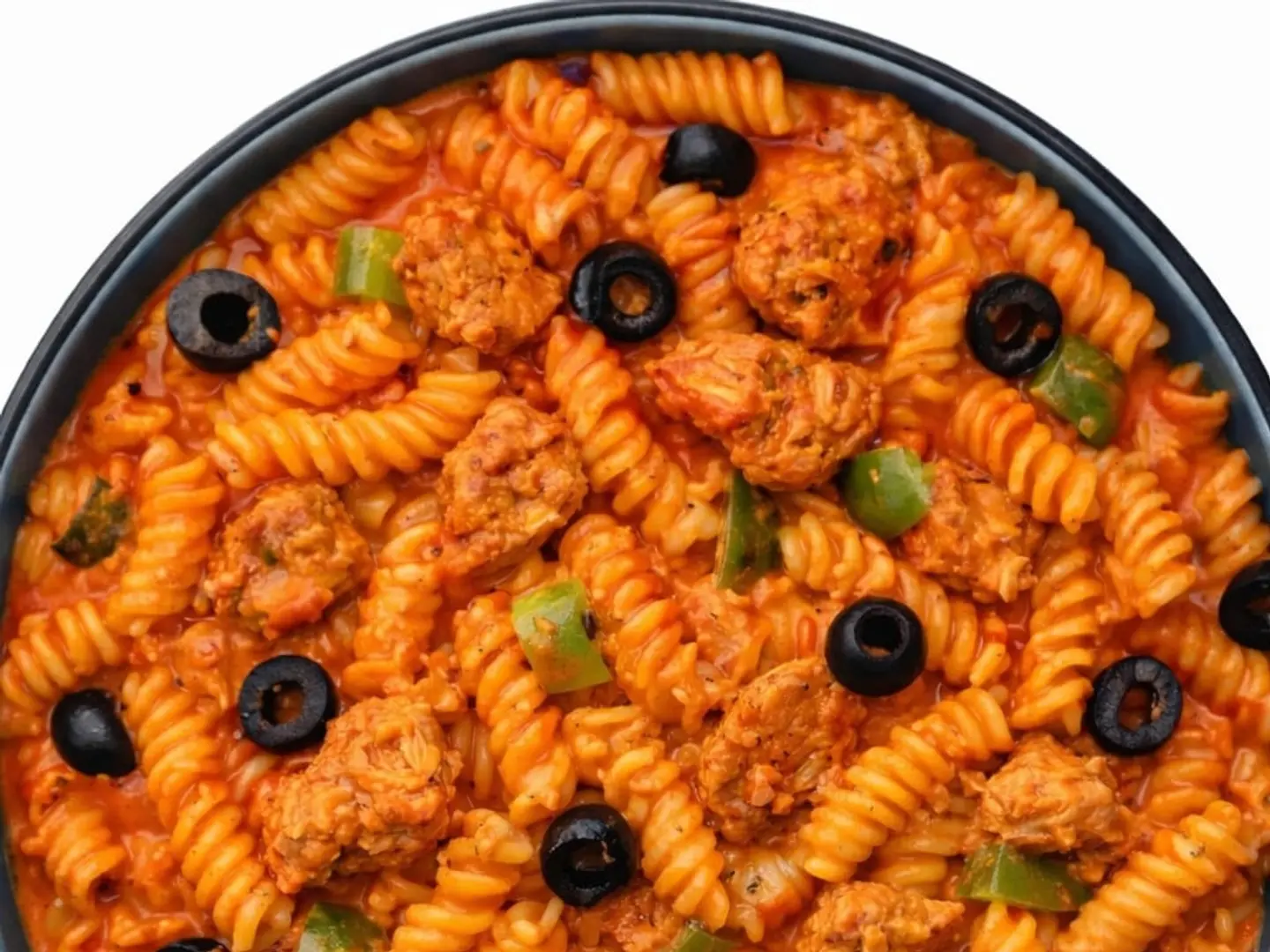 Spiral Pasta With Red Sauce