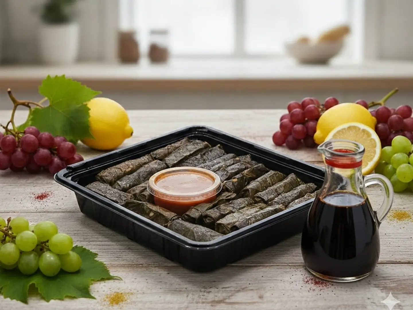 Large Grape Leaves With Pomegranate Molasses