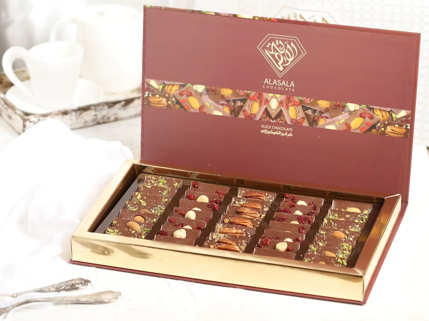 الاصالة شرائح الشكولاته