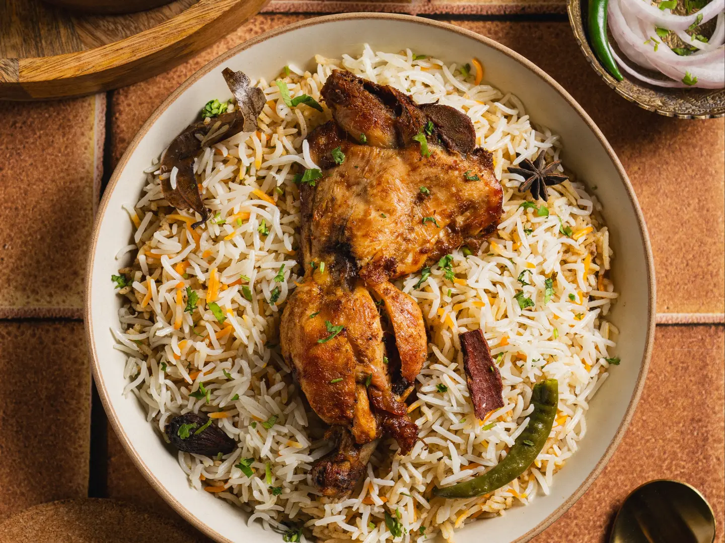 برياني أفخاذ دجاج