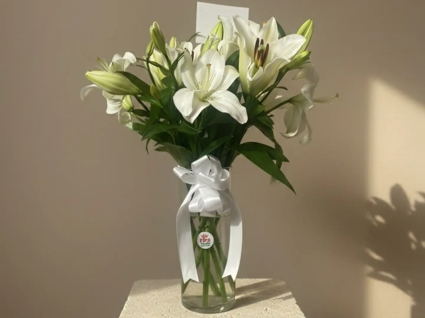 White Lily Vase