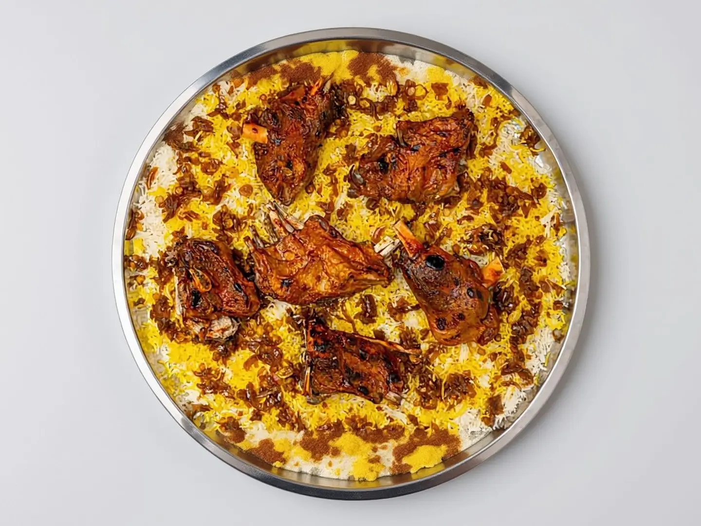 طبق مجبوس لحم وسط