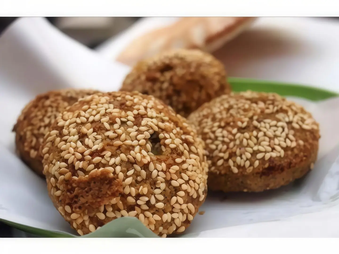 Plain Falafel With Sesame Seeds