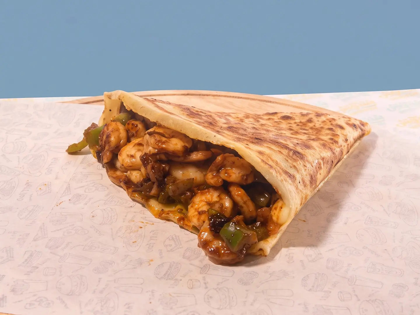Shrimp Fajita Crepe - Cono