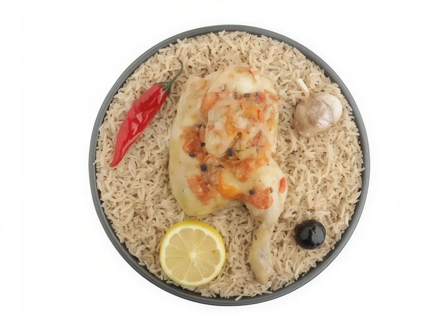 نصف أرز أبيض